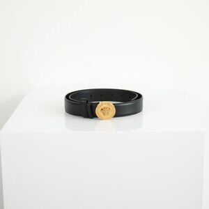 VERSACE Gold Statement Leather Belt NWT Signature Pattern Italy 95 large unisex Versace | Accessories | Versace Gold Statement Leather Belt  main image 2